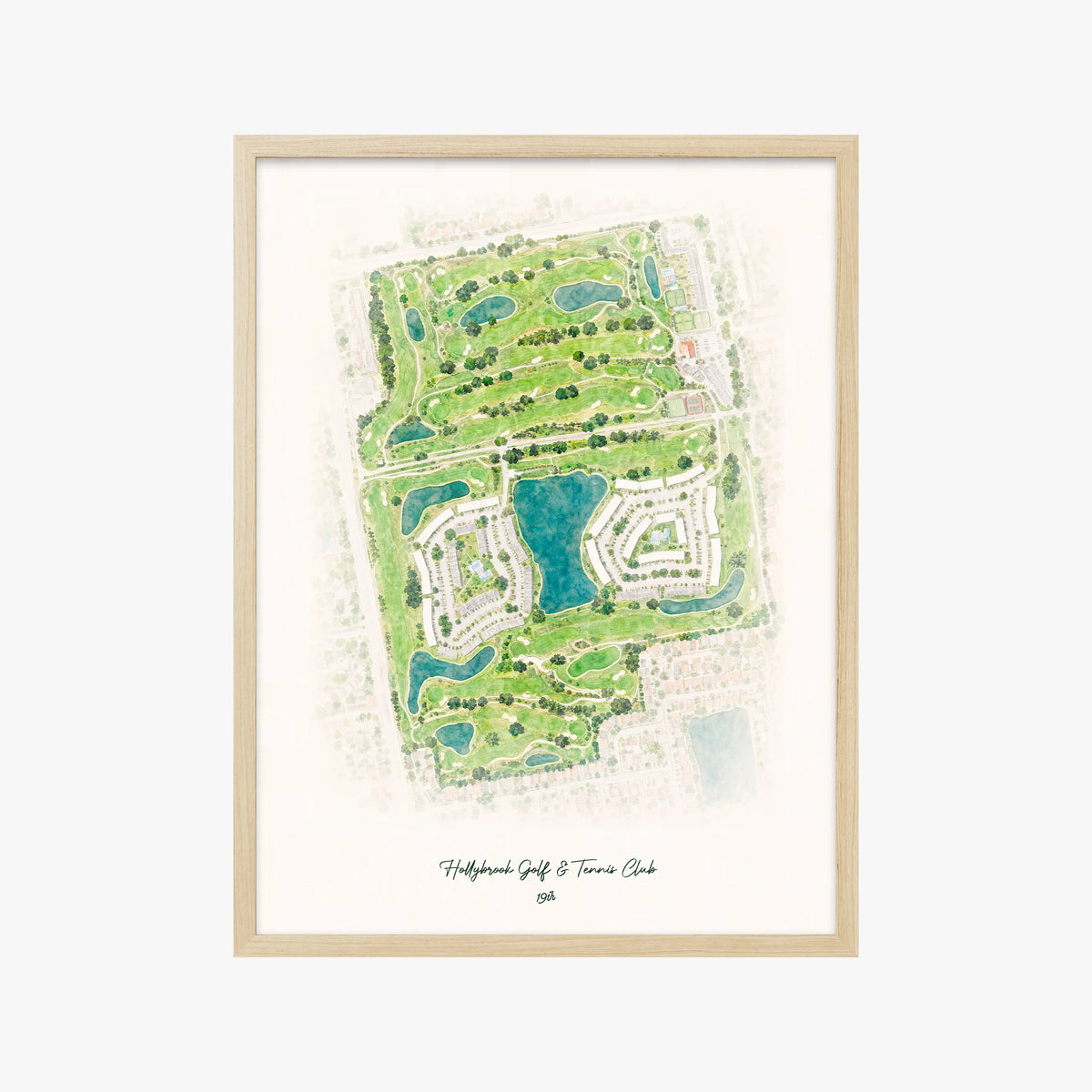 Hollybrook Golf & Tennis Club wood frame
