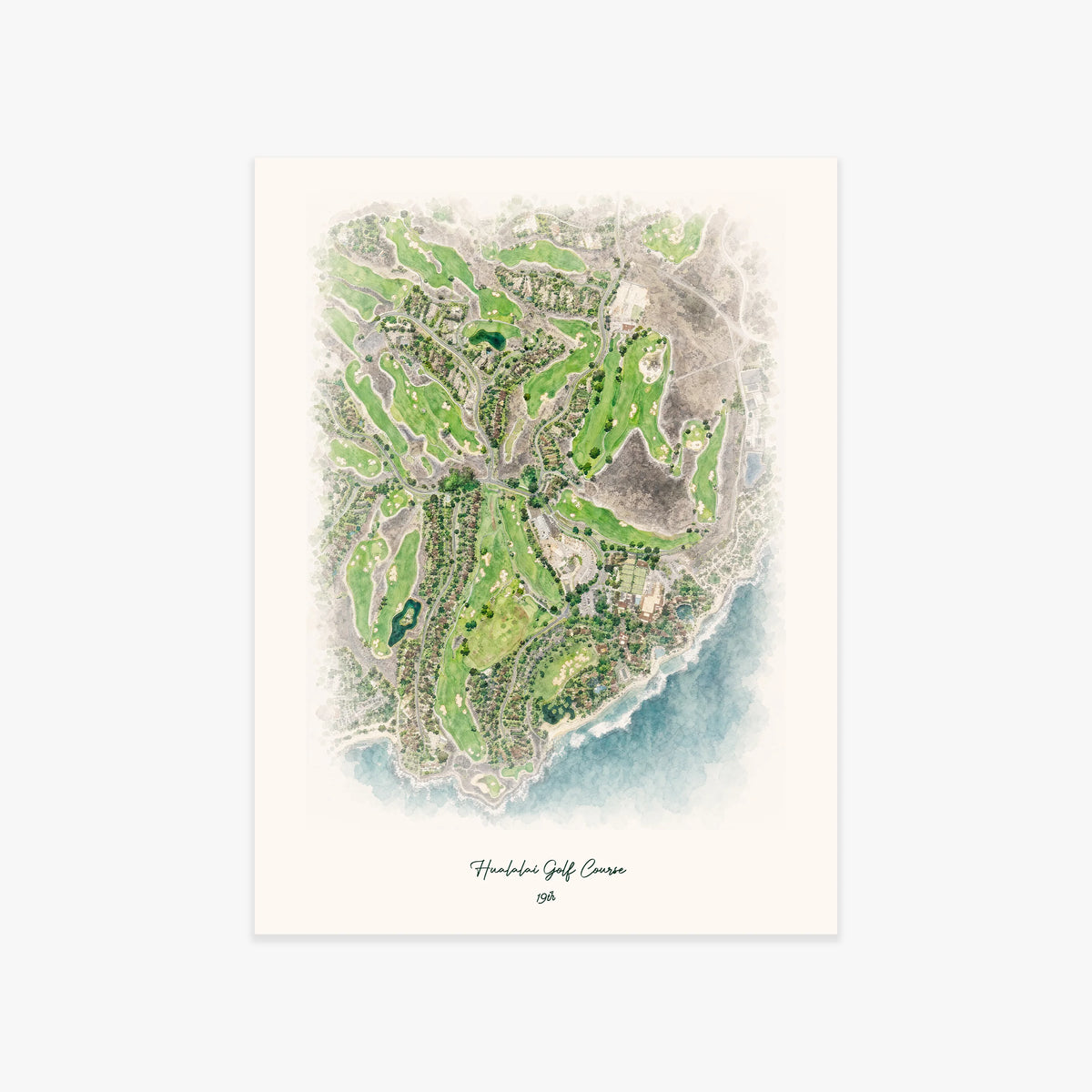 Hualalai Golf Course printed artwork