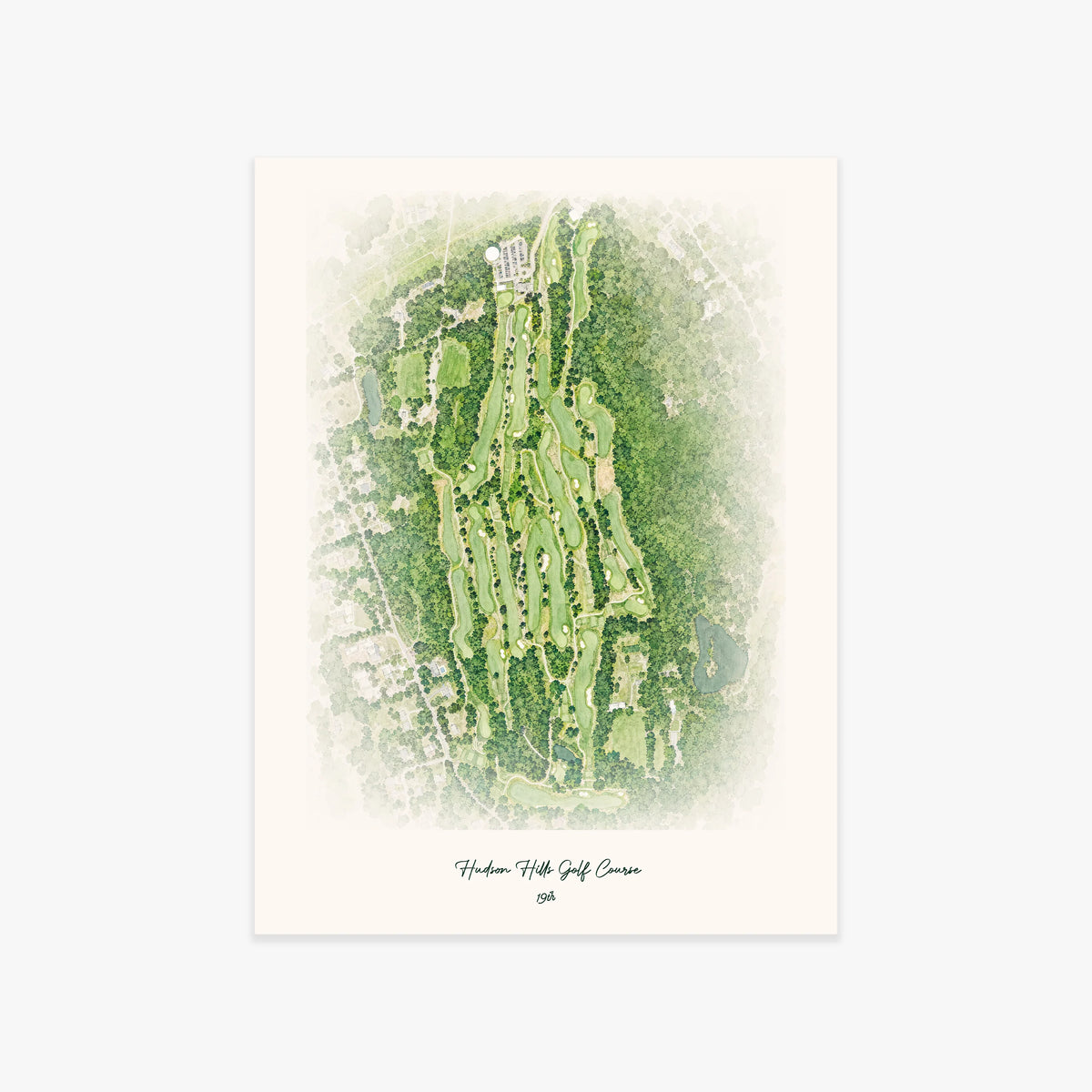Hudson Hills Golf Course printed artwork