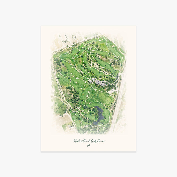 Hunter Ranch Golf Course printed artwork