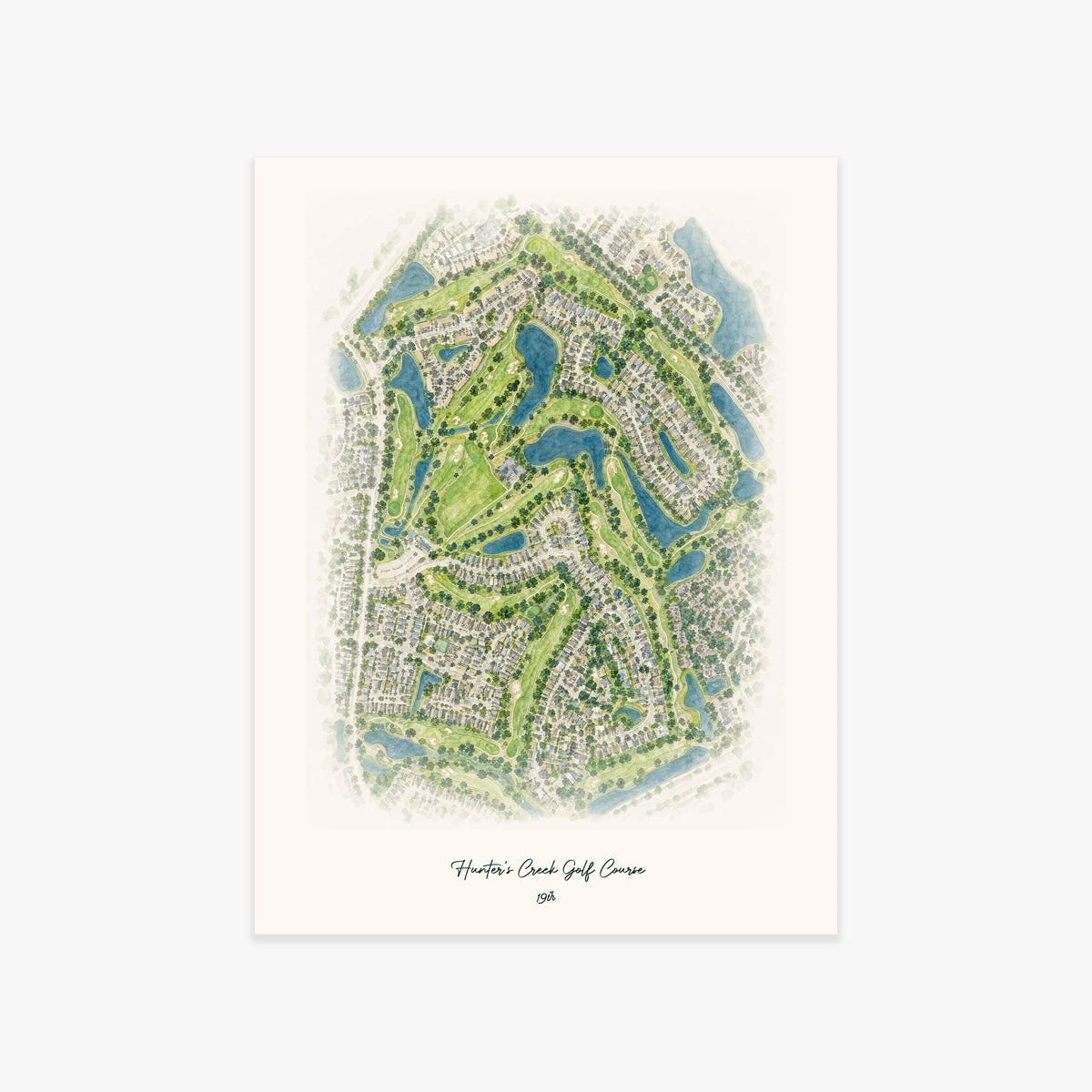 Hunter's Creek Golf Course printed artwork