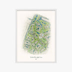 Hunters Run Golf Course white frame