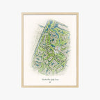 Hunters Run Golf Course wood frame