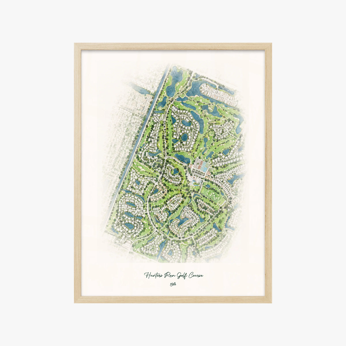 Hunters Run Golf Course wood frame