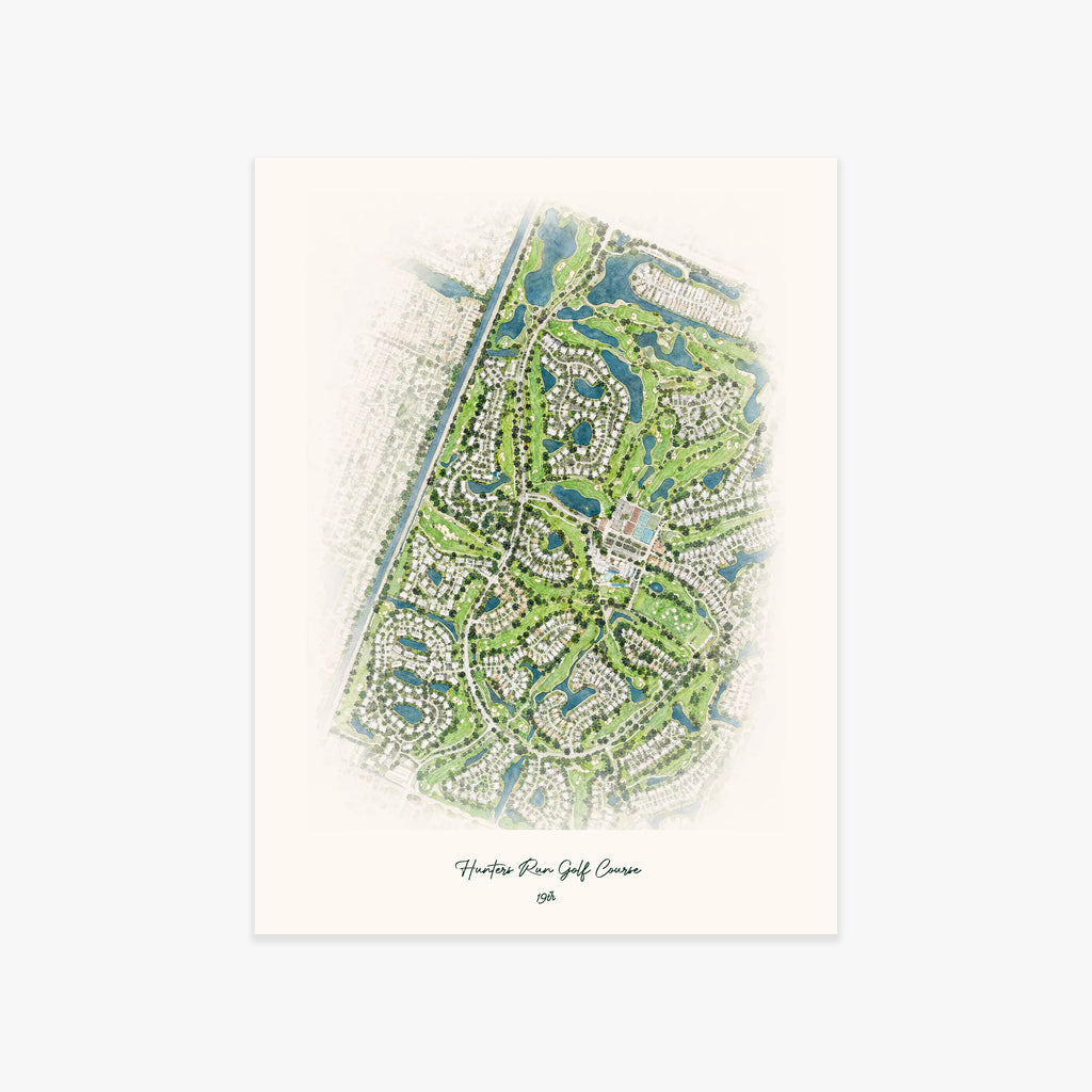 Hunters Run Golf Course printed artwork