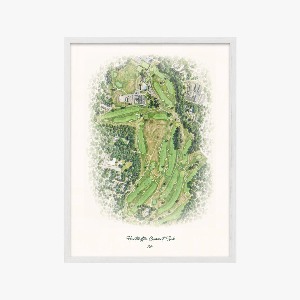 Huntington Crescent Club white frame