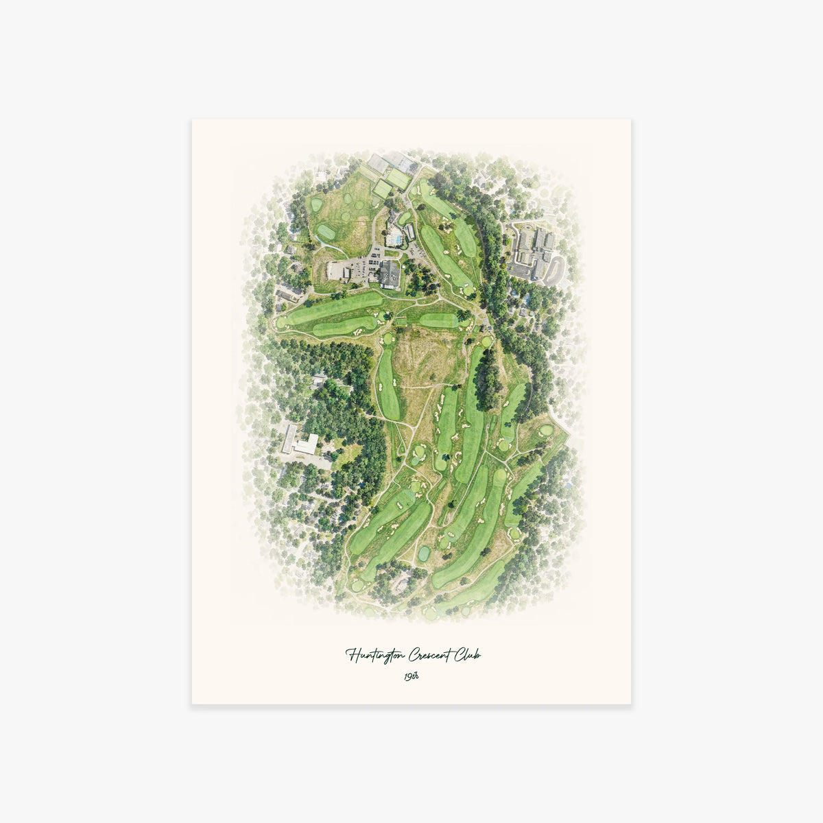 Huntington Crescent Club printed artwork