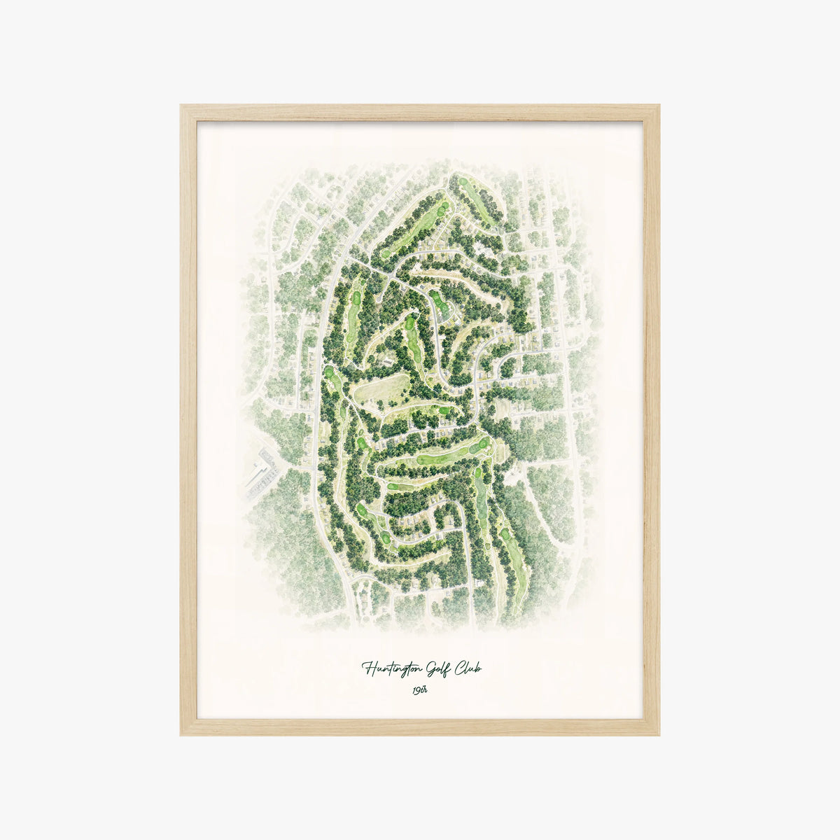 Huntington Golf Club wood frame