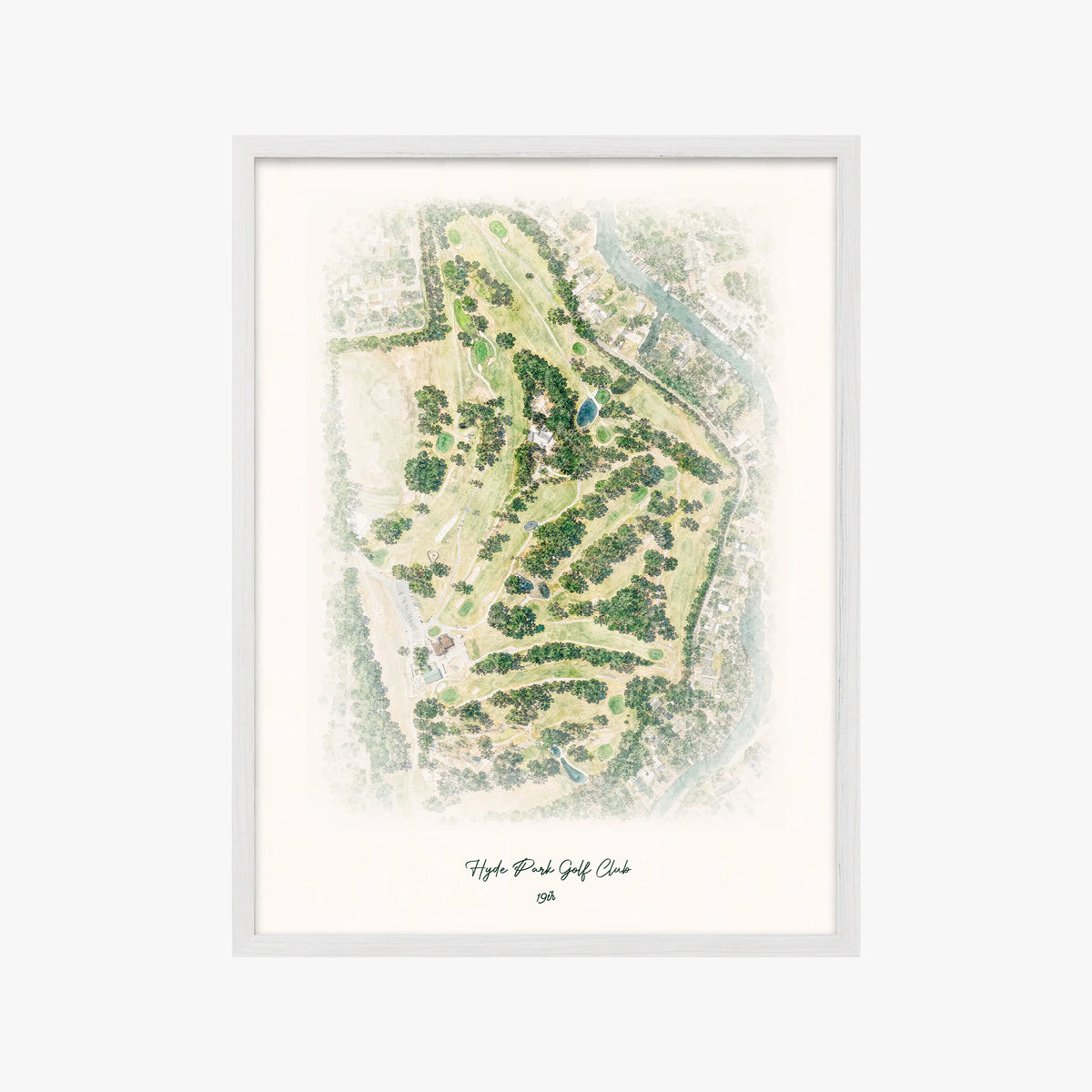 Hyde Park Golf Club white frame