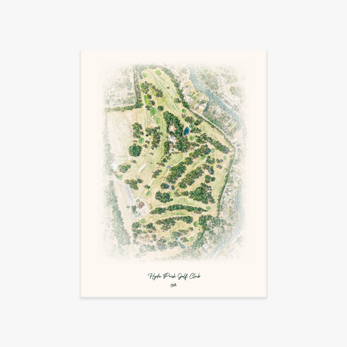 Hyde Park Golf Club printed artwork