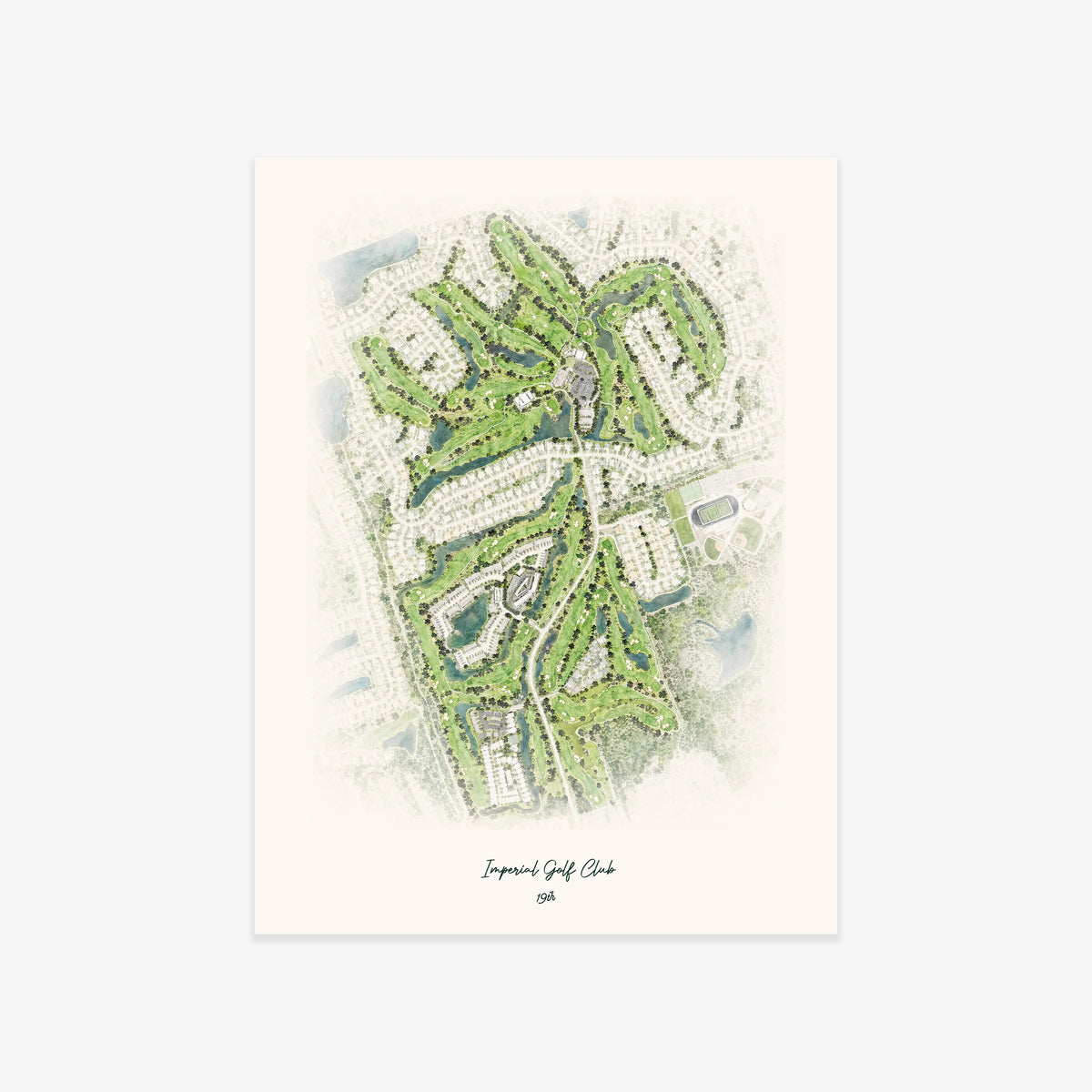 Imperial Golf Club printed artwork