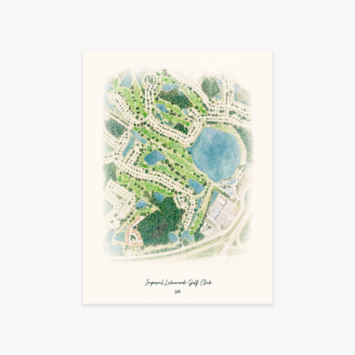 Imperial Lakewoods Golf Club printed artwork