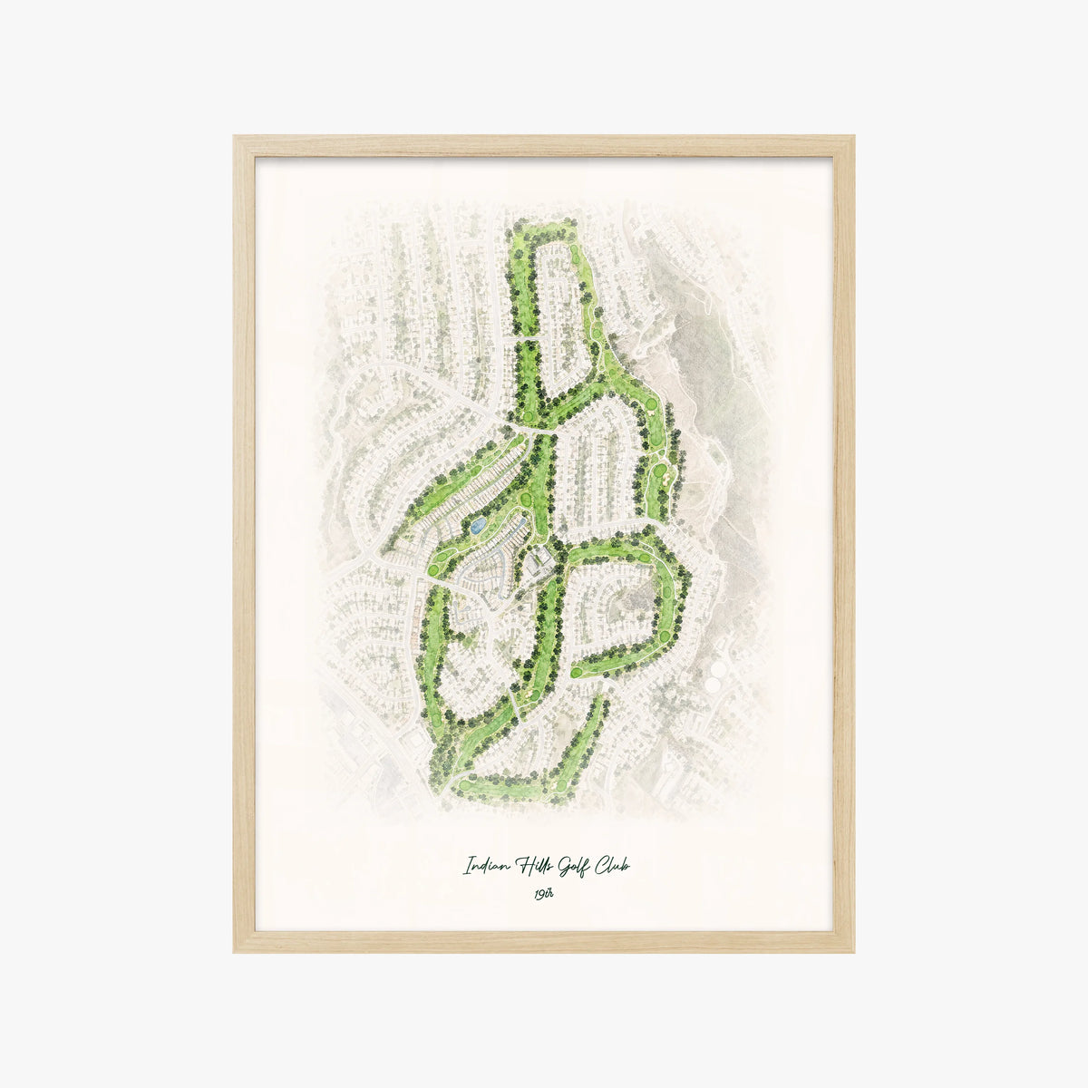 Indian Hills Golf Club wood frame