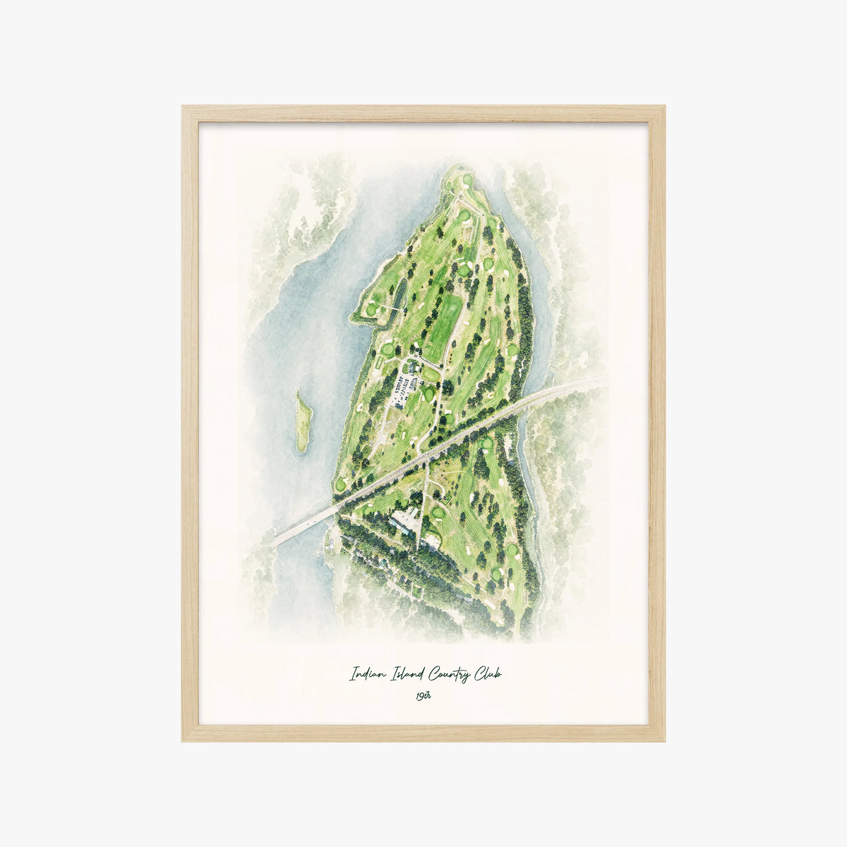 Indian Island Country Club wood frame