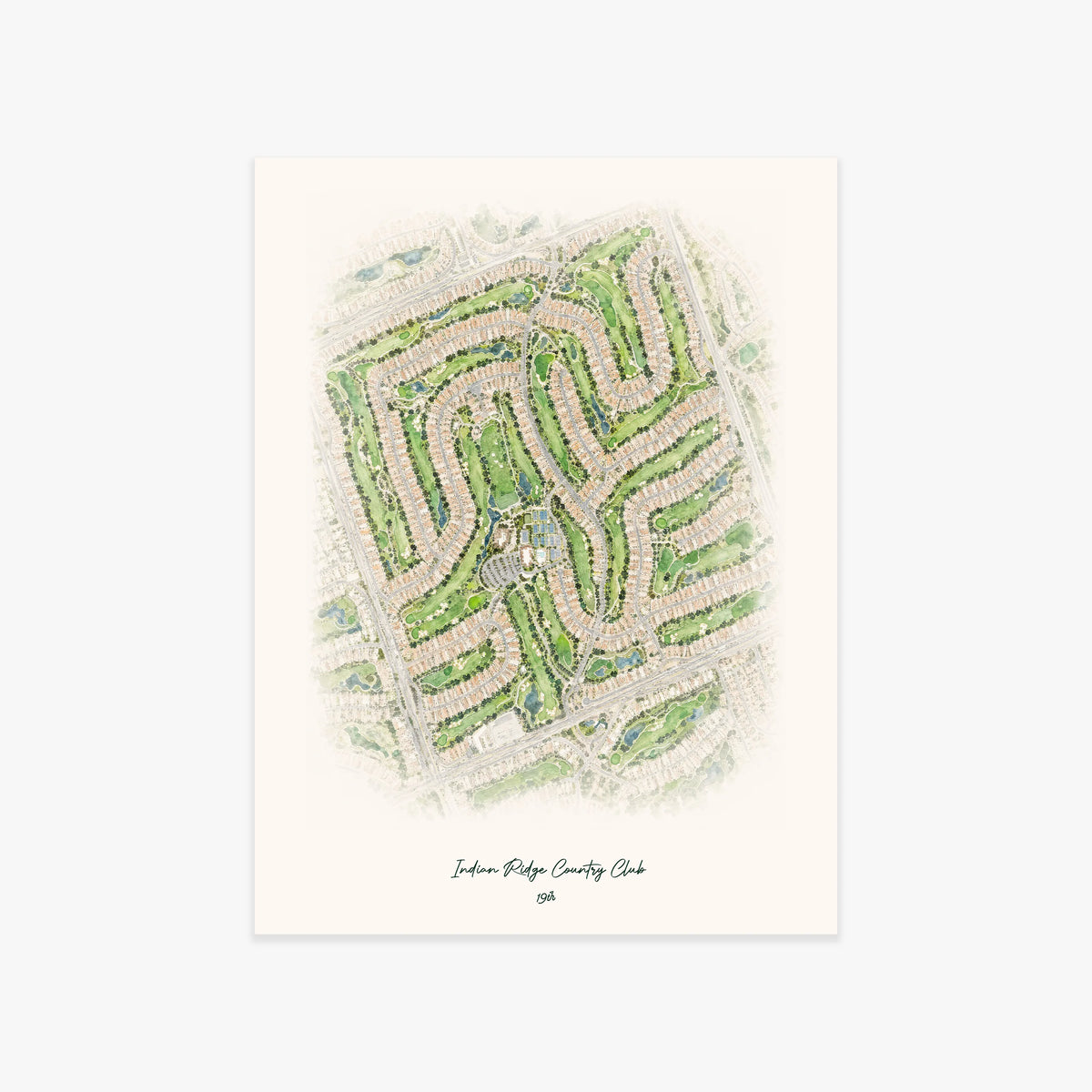 Indian Ridge Country Club printed artwork