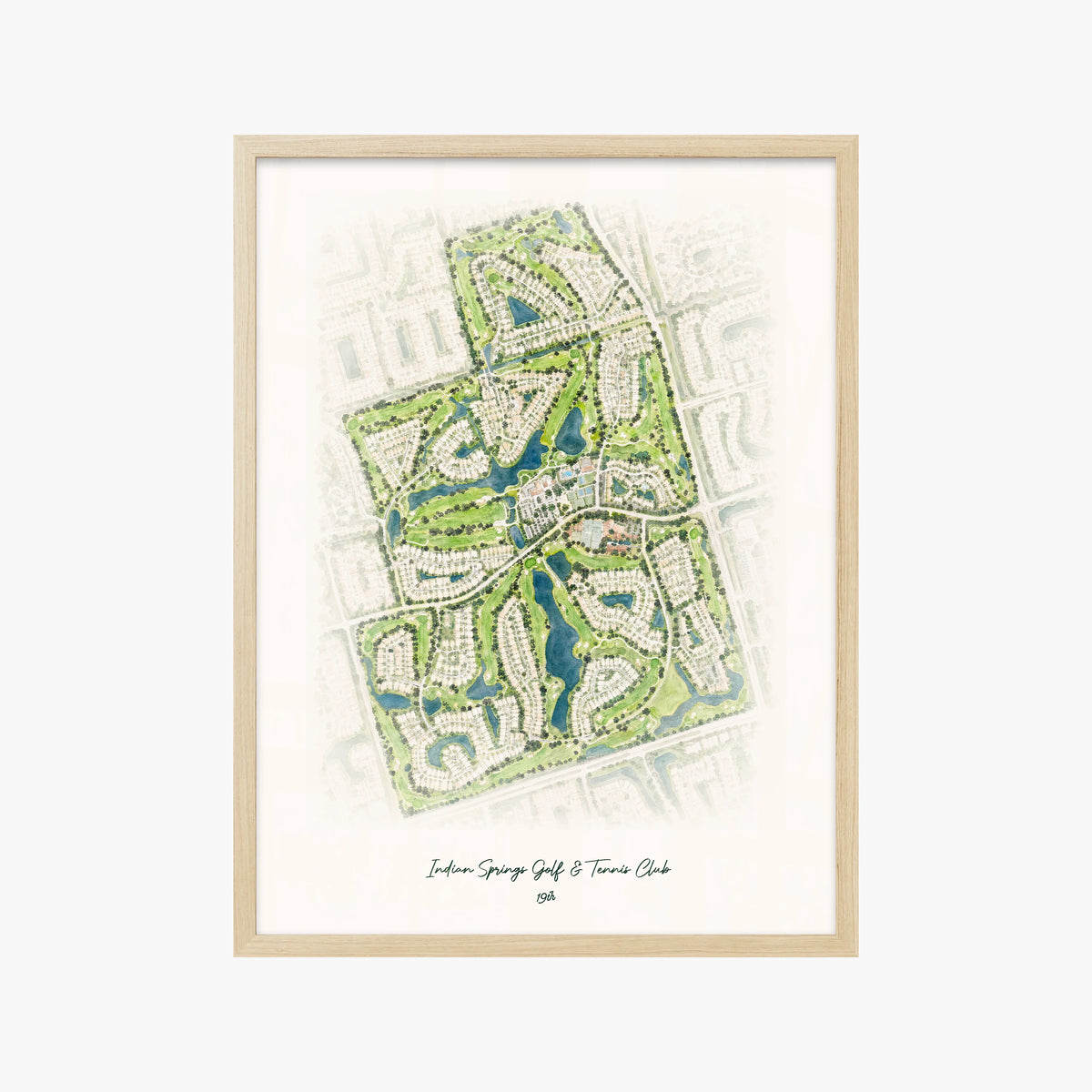 Indian Springs Golf & Tennis Club wood frame
