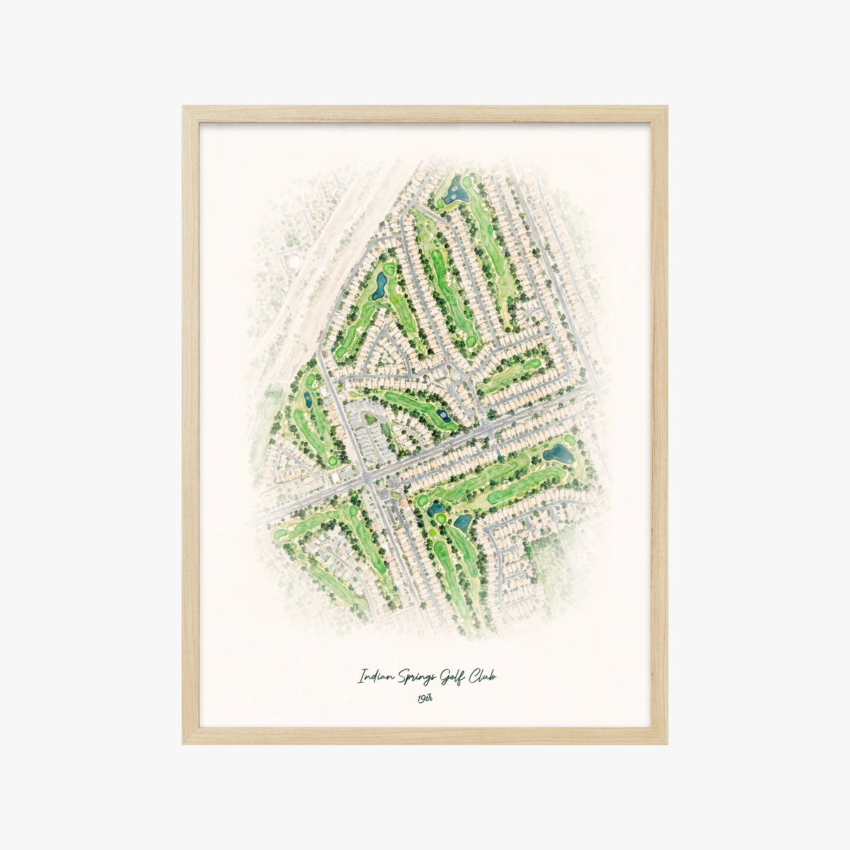 Indian Springs Golf Club wood frame