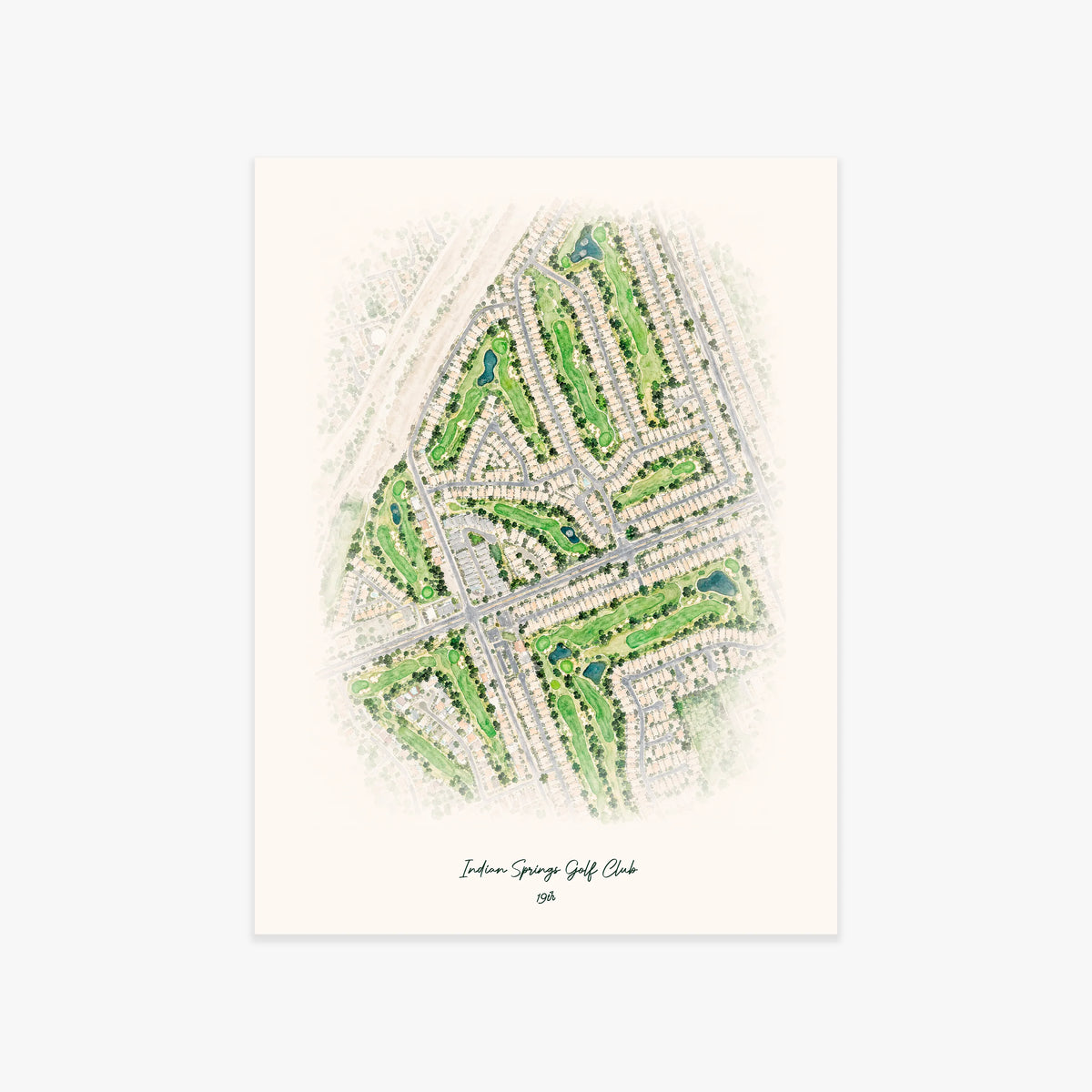 Indian Springs Golf Club printed artwork