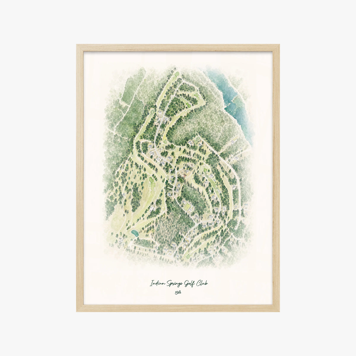Indian Springs Golf Club wood frame