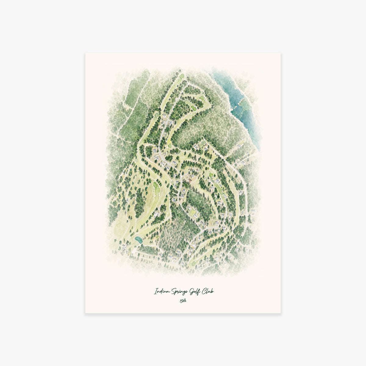 Indian Springs Golf Club printed artwork