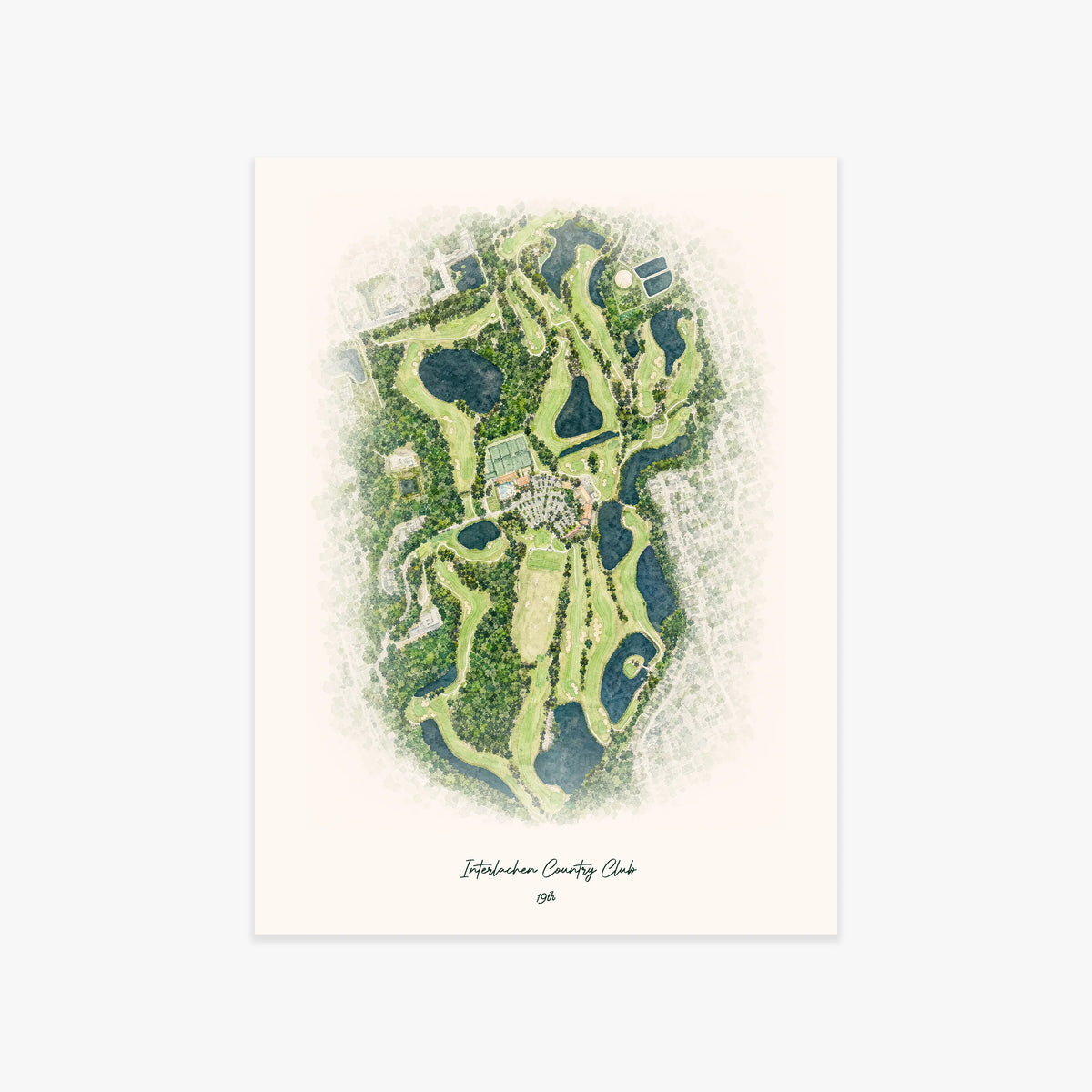 Interlachen Country Club printed artwork