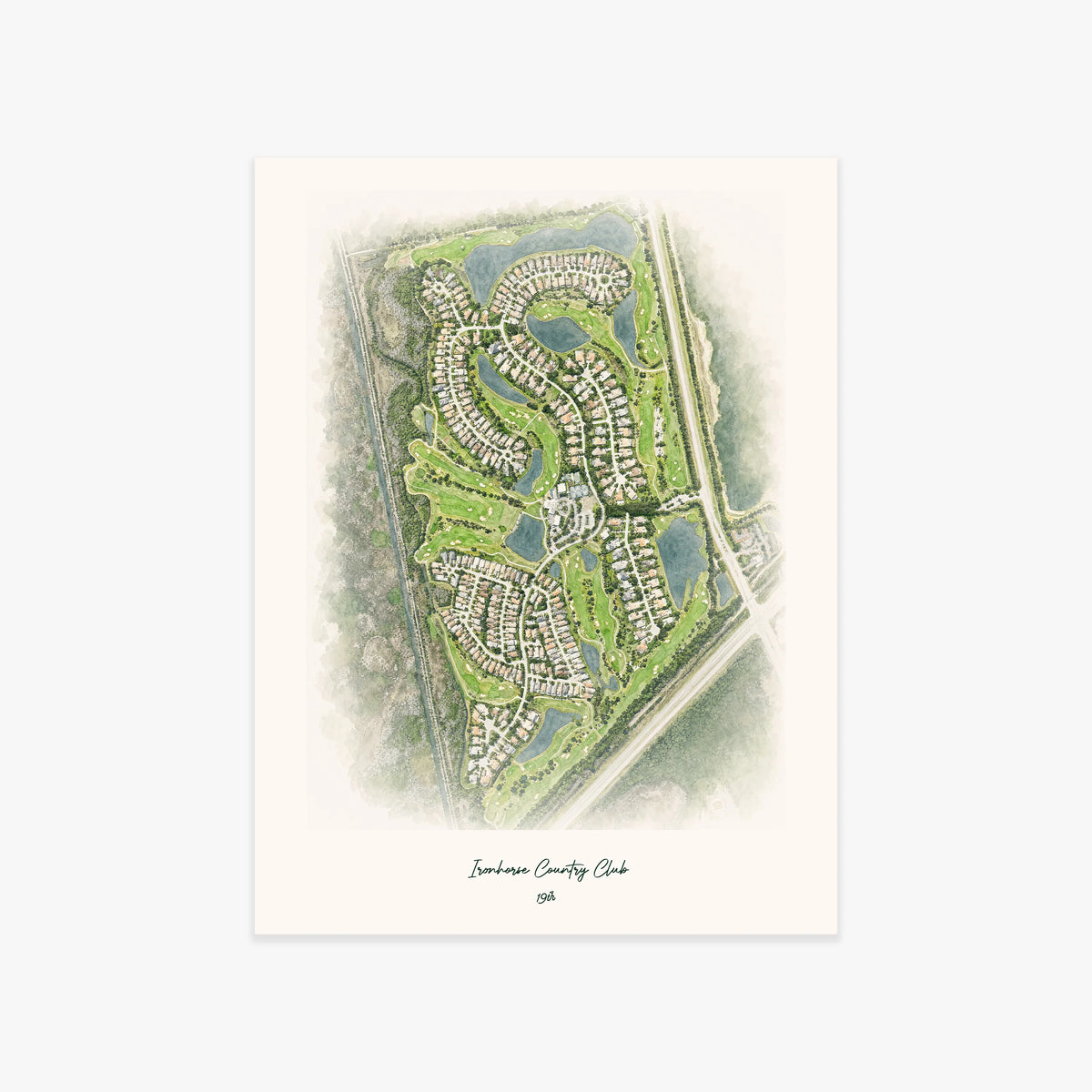 Ironhorse Country Club printed artwork