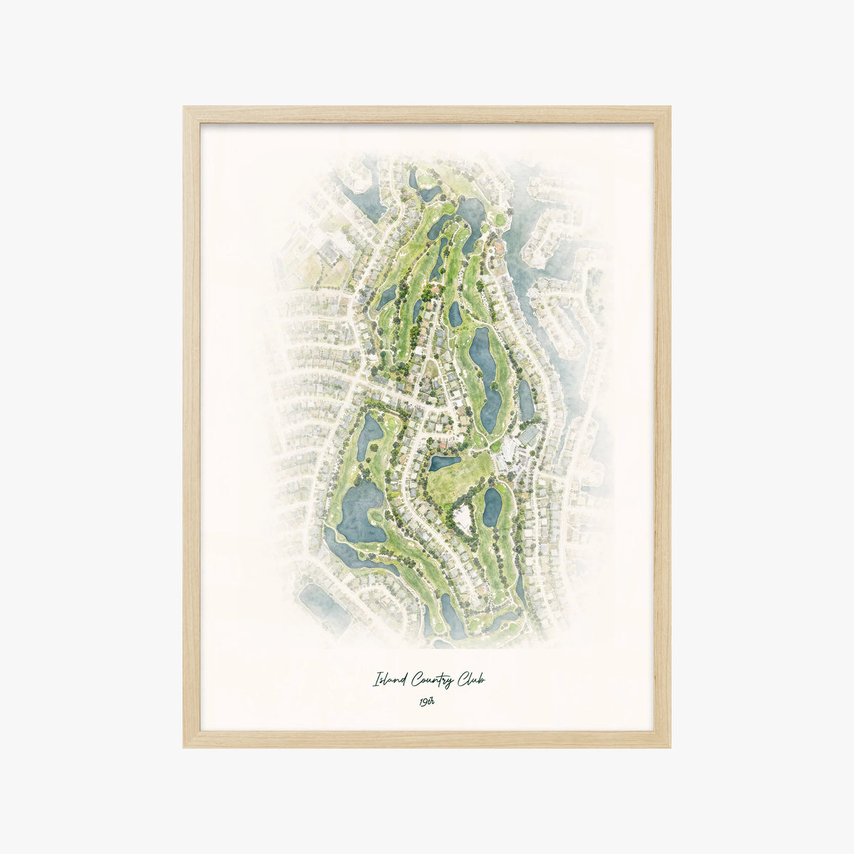 Island Country Club wood frame