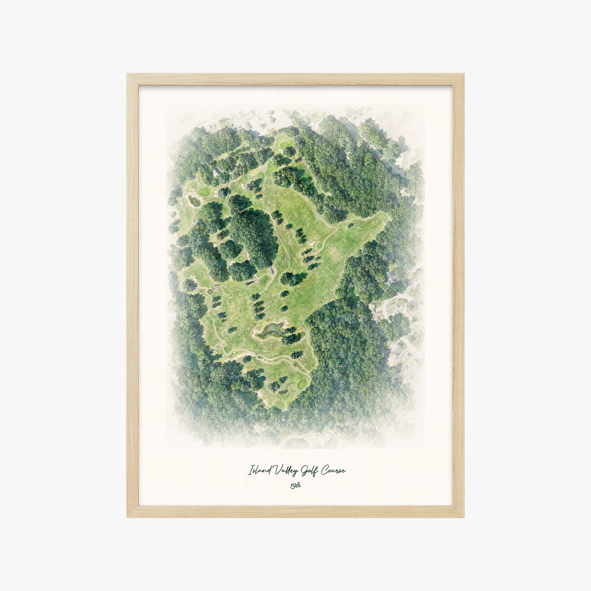 Island Valley Golf Course wood frame