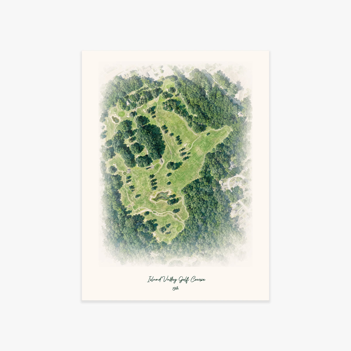 Island Valley Golf Course printed artwork
