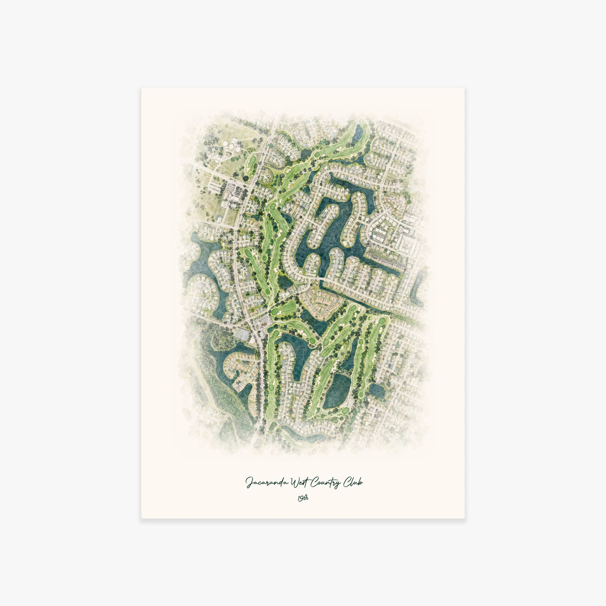 Jacaranda West Country Club printed artwork