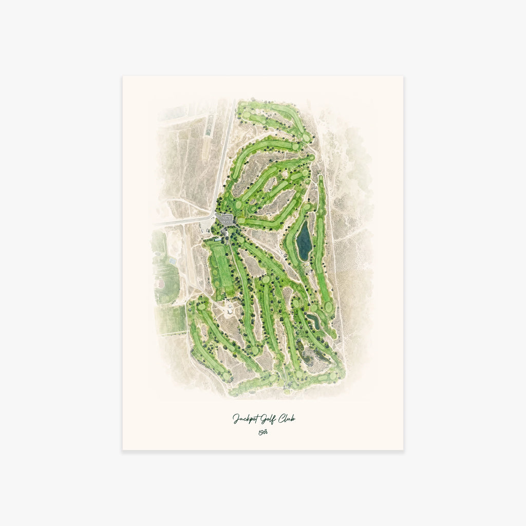 Jackpot Golf Club printed artwork