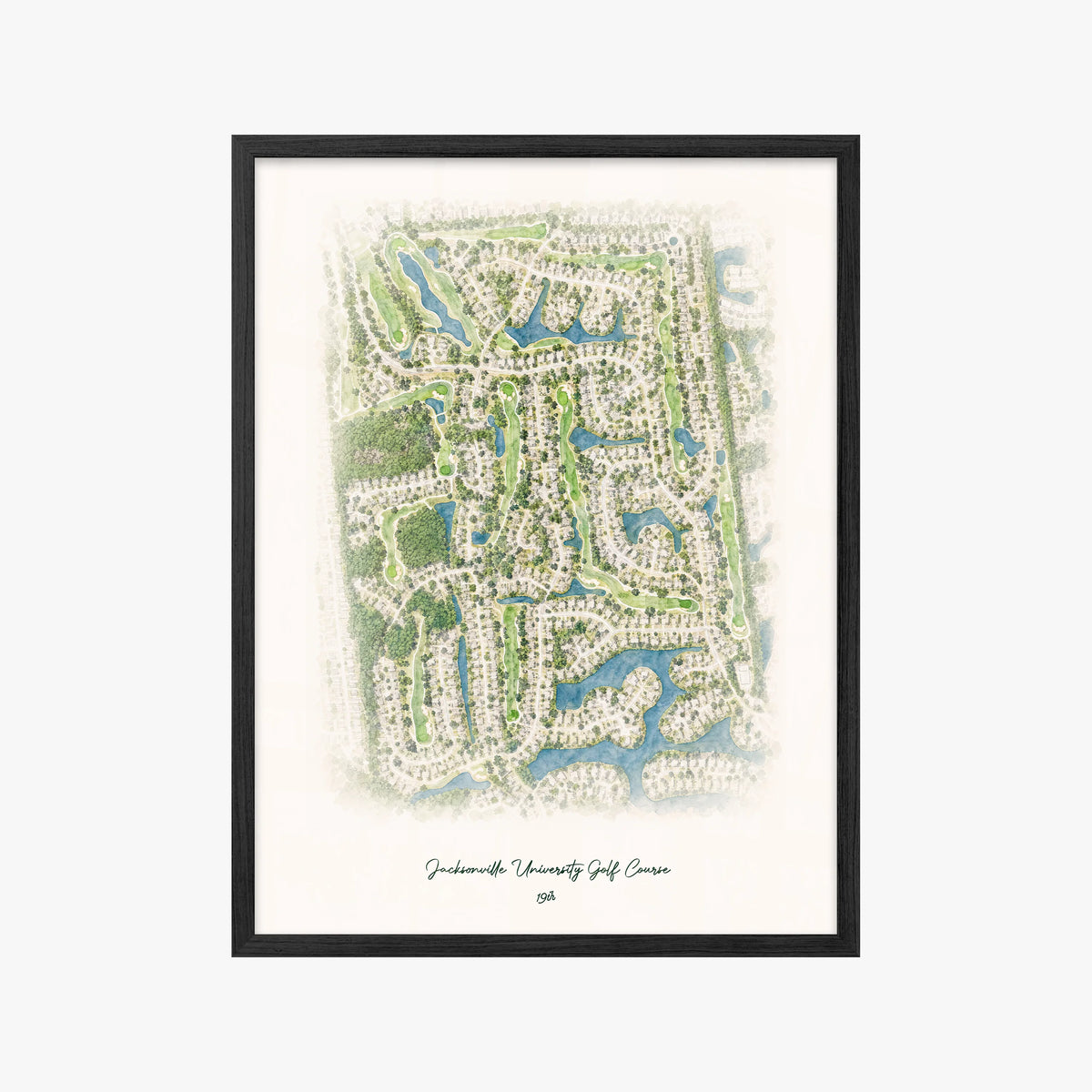Jacksonville University Golf Course black frame