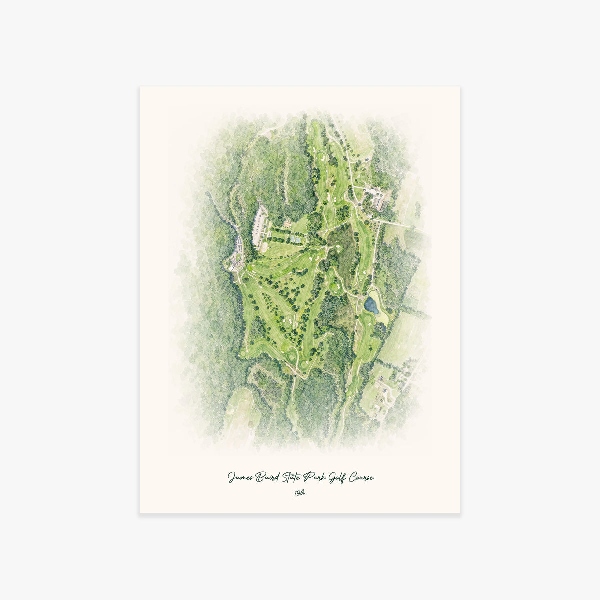 James Baird State Park Golf Course printed artwork