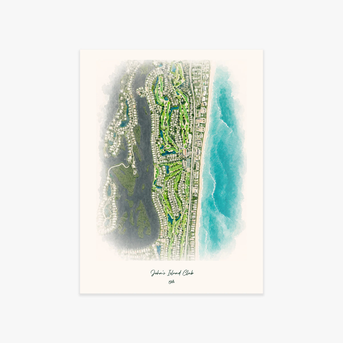 John's Island Club printed artwork