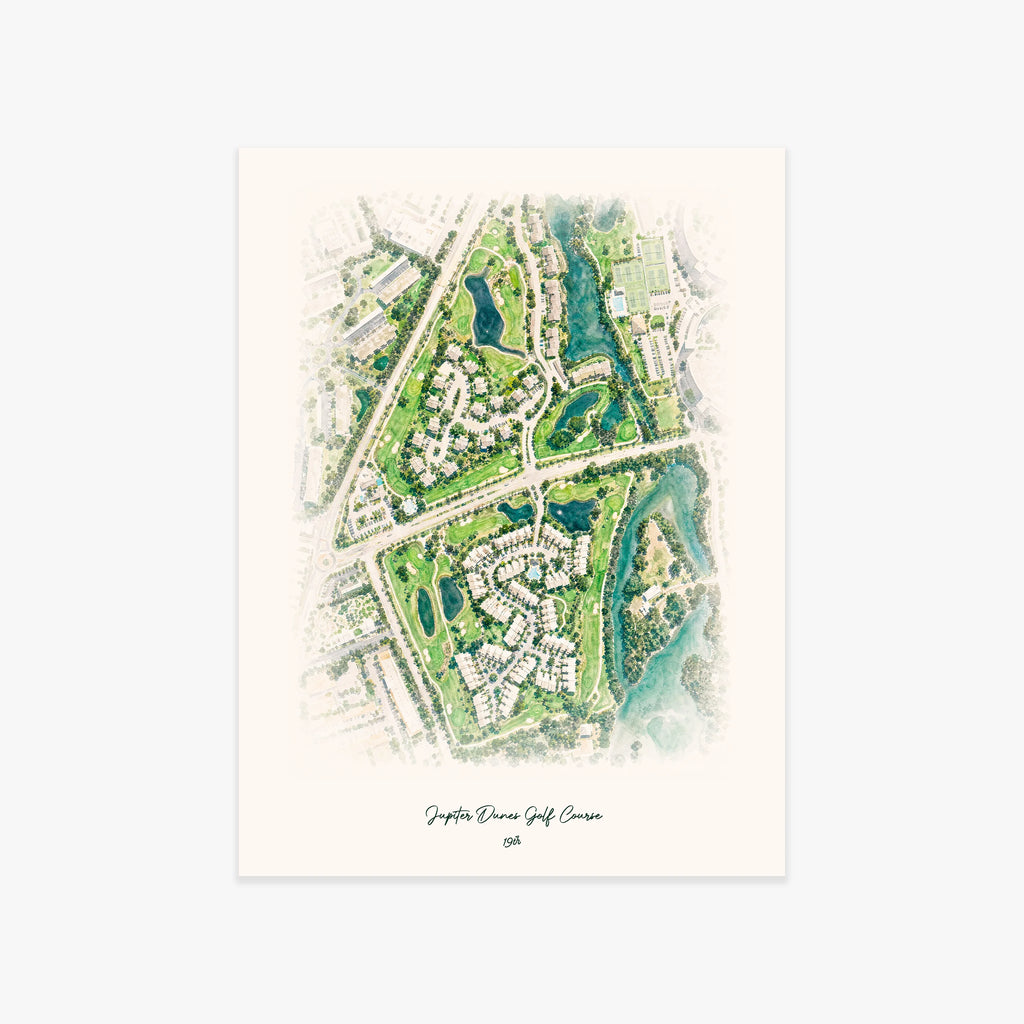 Jupiter Dunes Golf Course printed artwork