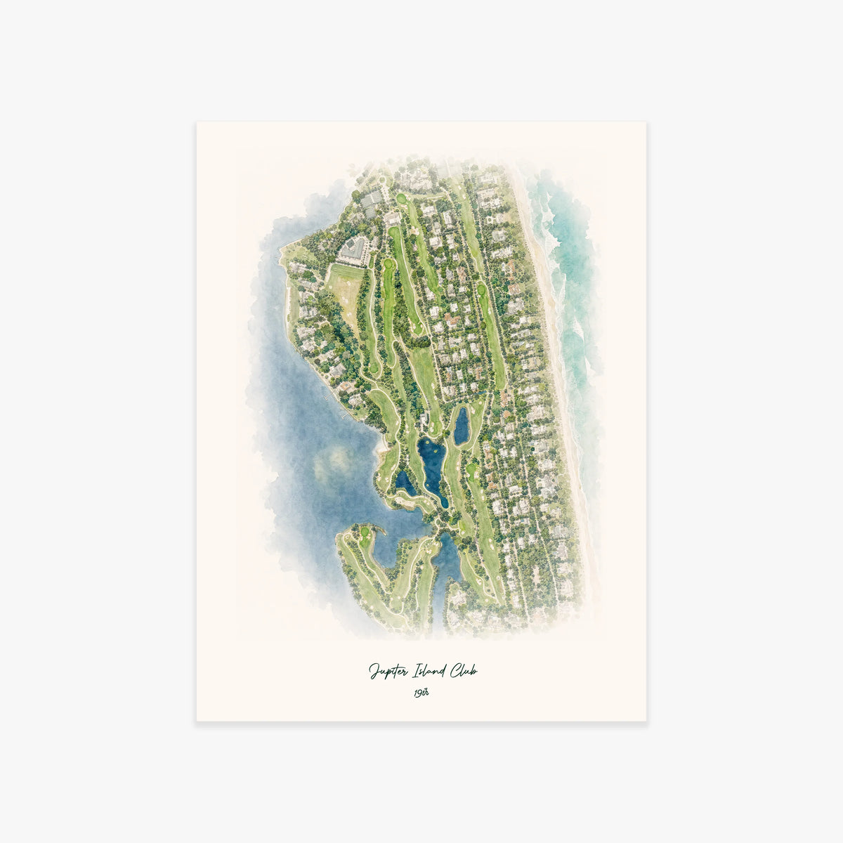Jupiter Island Club printed artwork