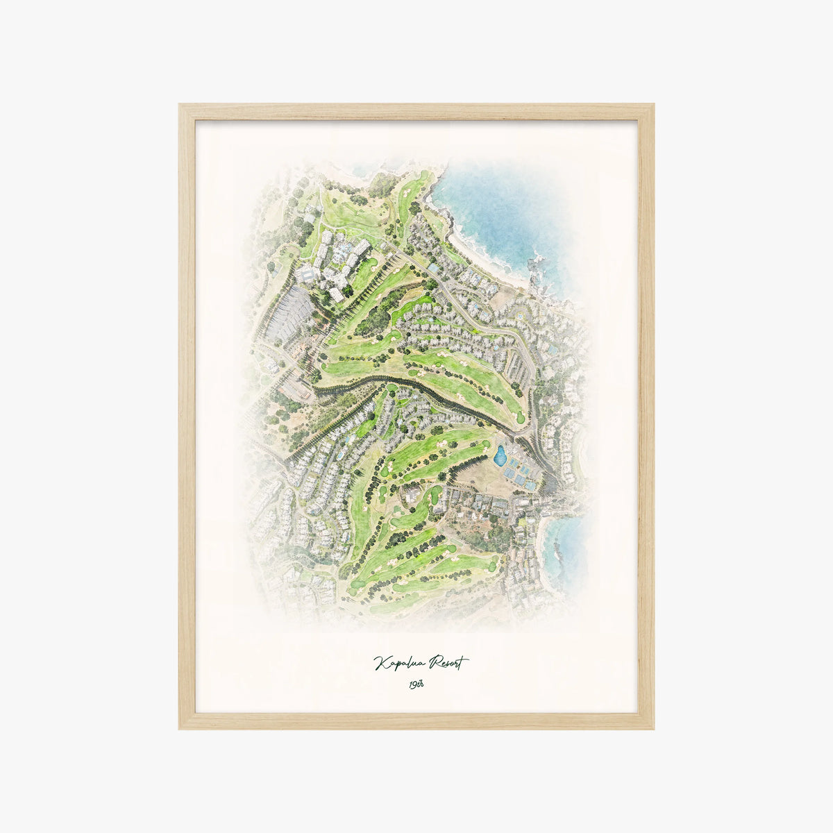 Kapalua Resort wood frame