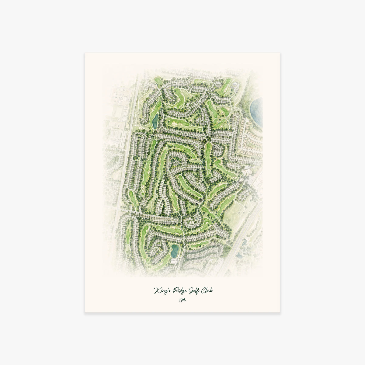King's Ridge Golf Club printed artwork
