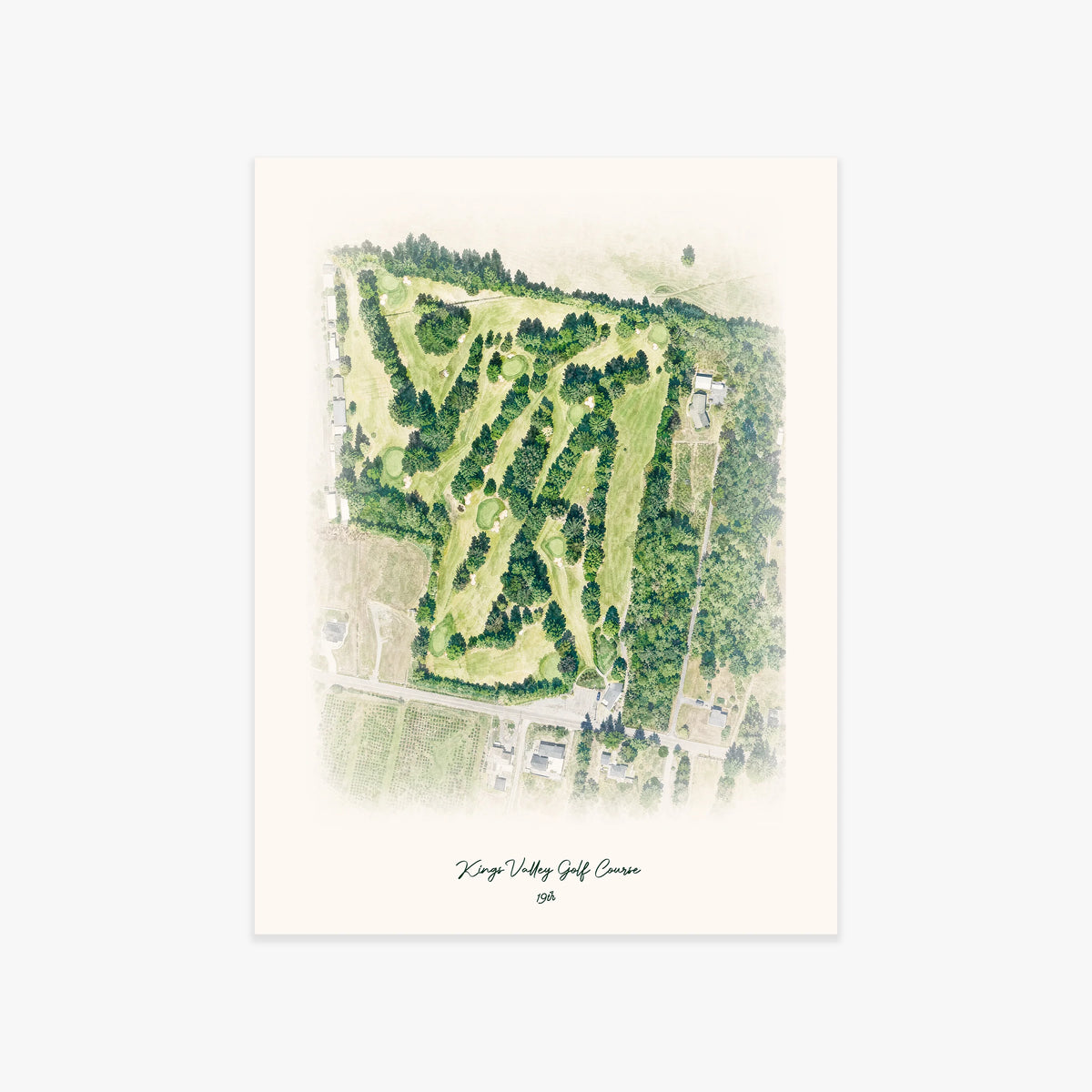 Kings Valley Golf Course printed artwork