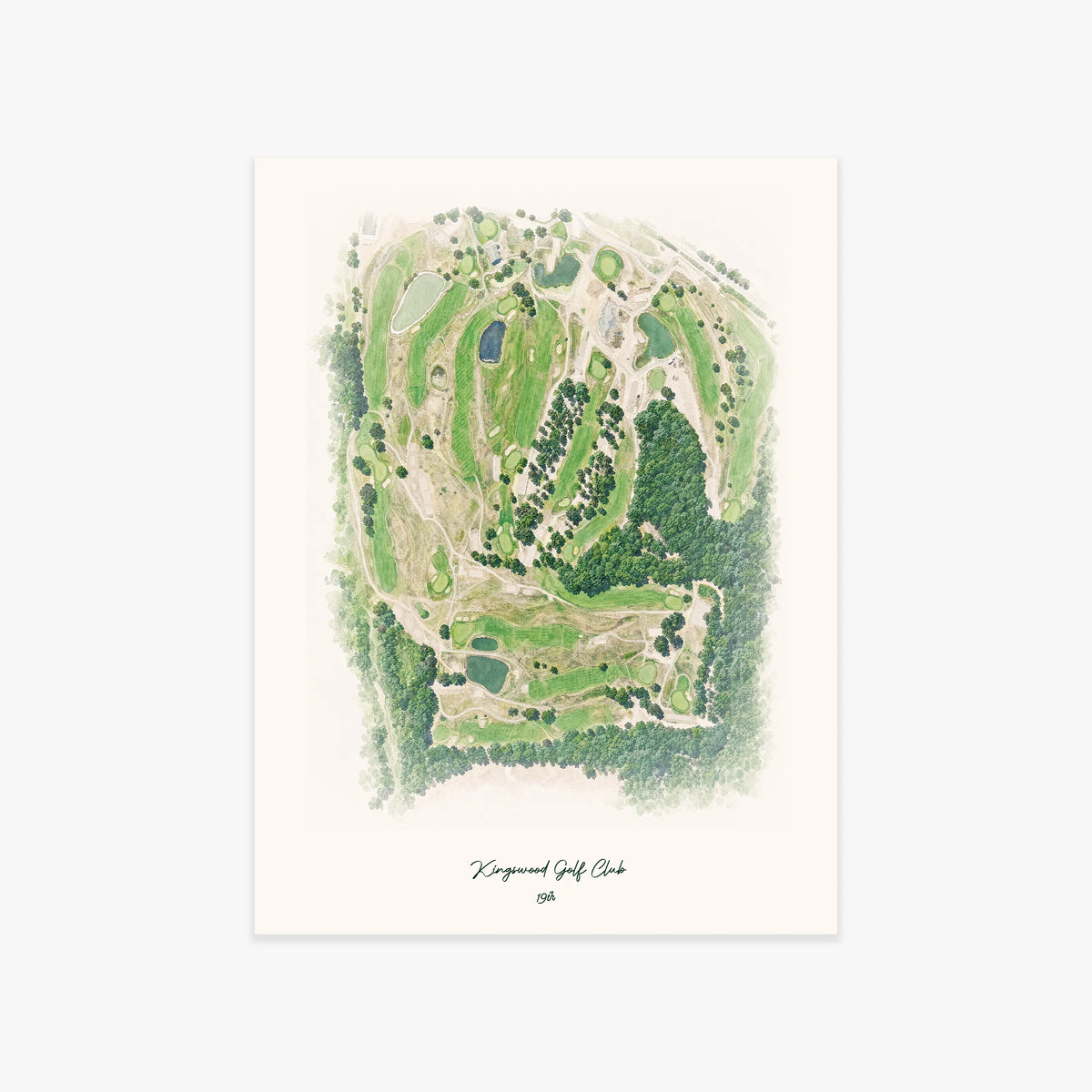 Kingswood Golf Club printed artwork
