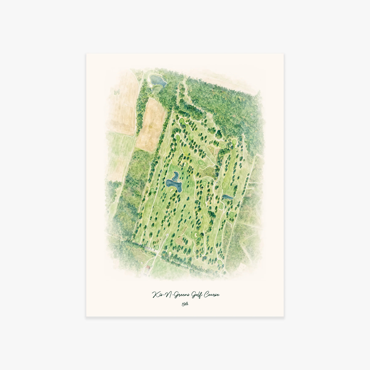 Kis-N-Greens Golf Course printed artwork