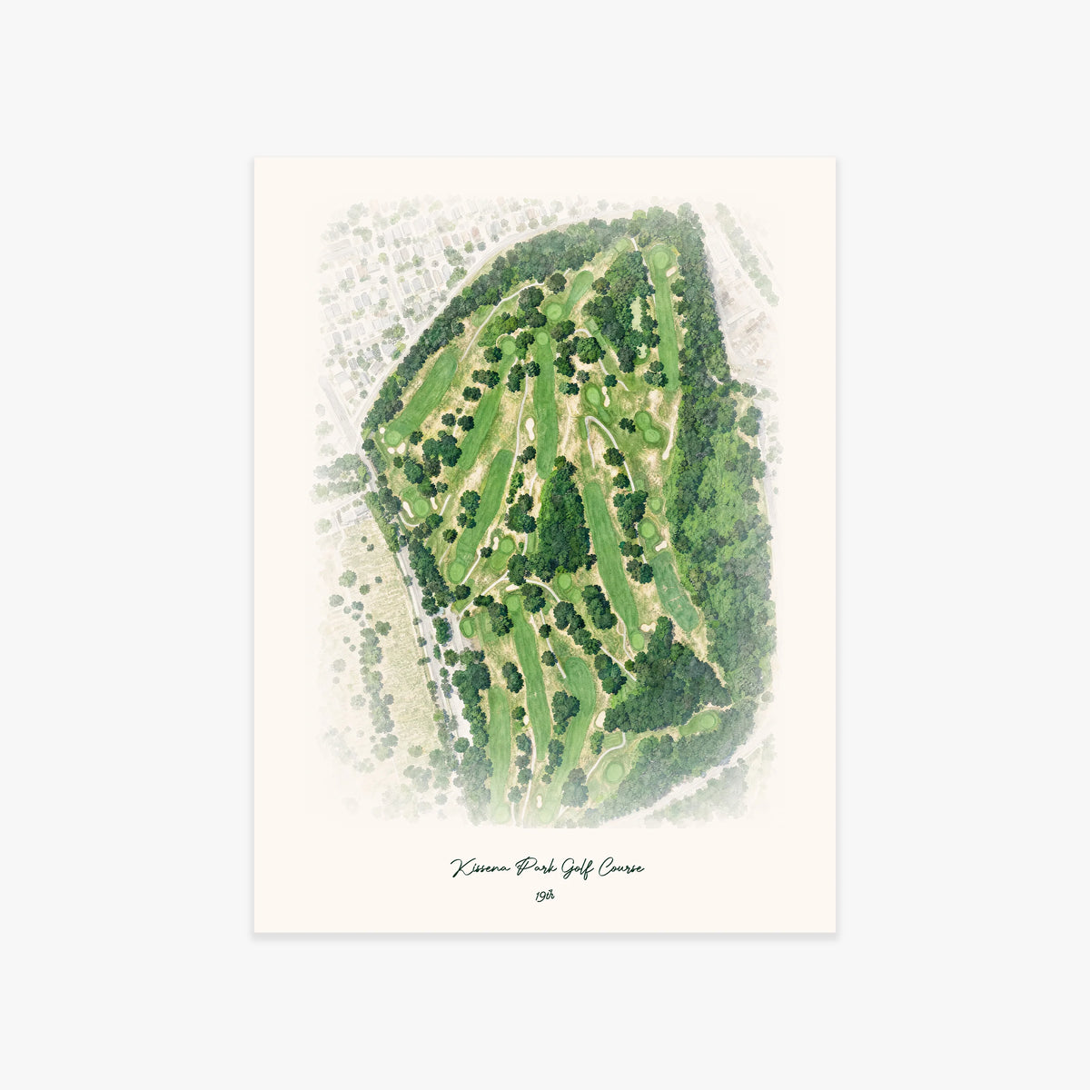 Kissena Park Golf Course printed artwork