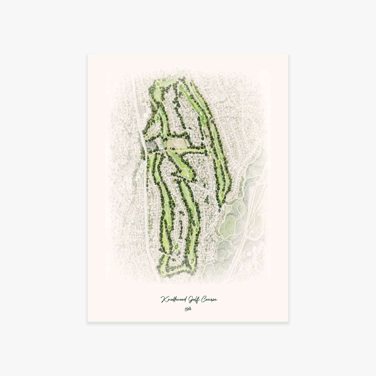 Knollwood Golf Course printed artwork