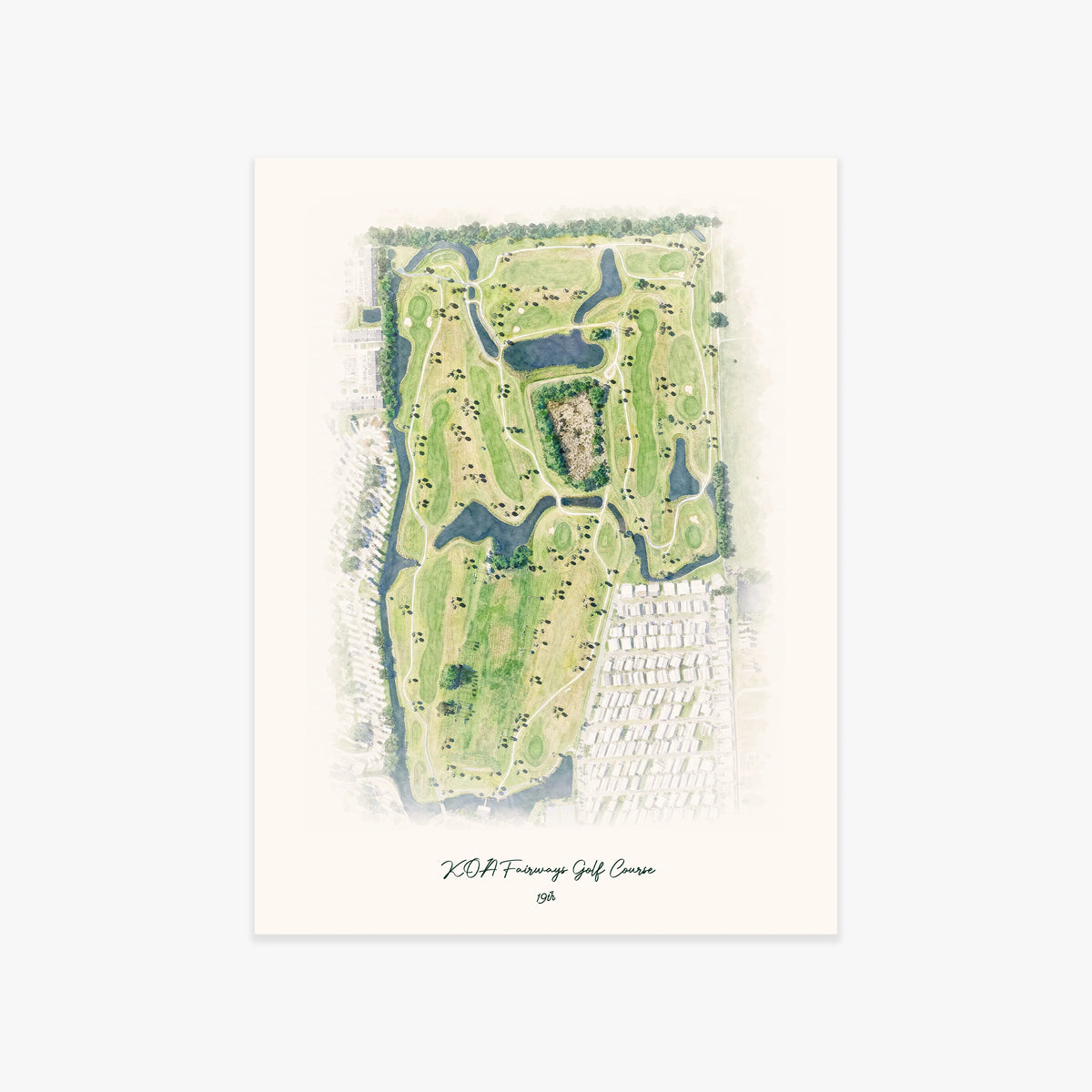 KOA Fairways Golf Course printed artwork