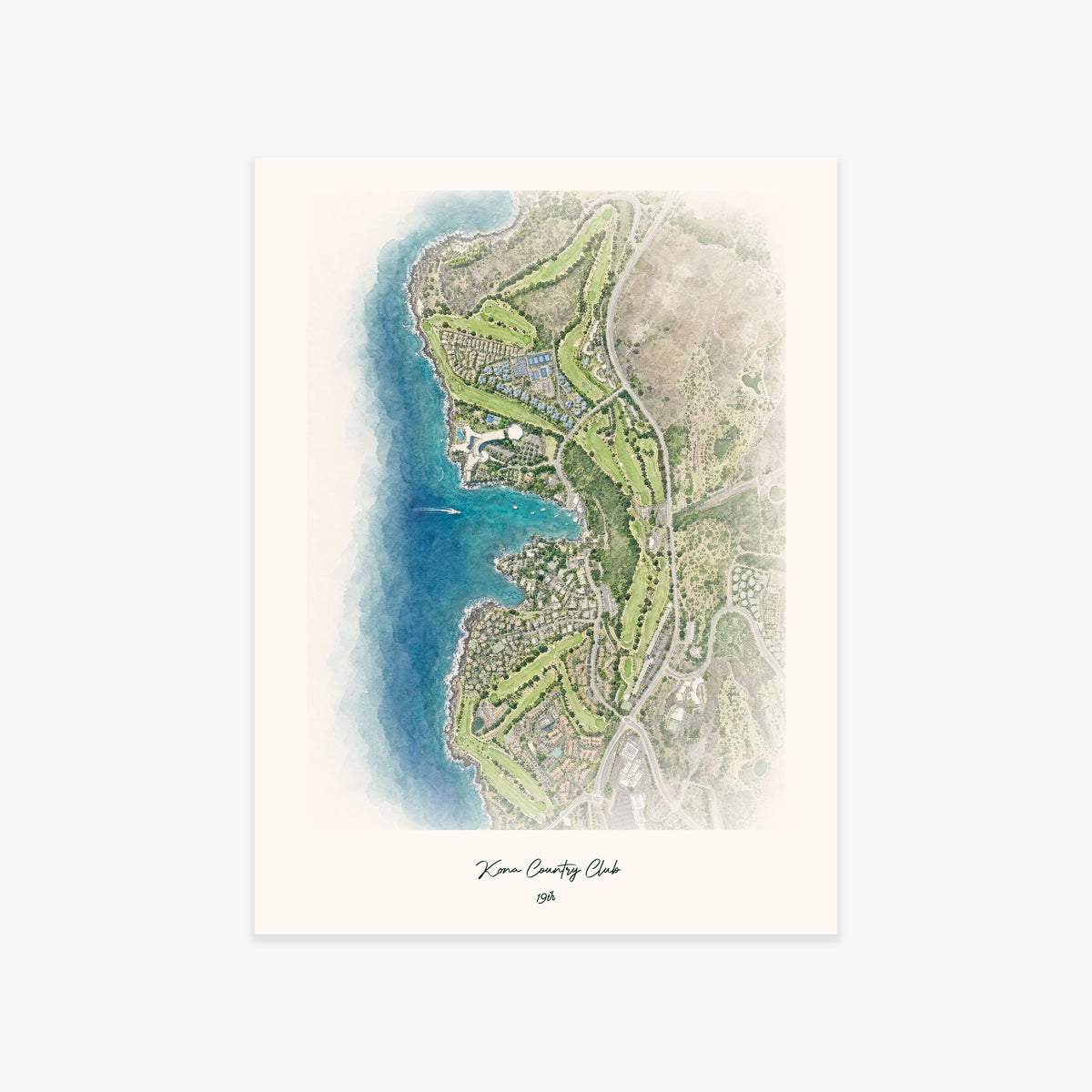 Kona Country Club printed artwork