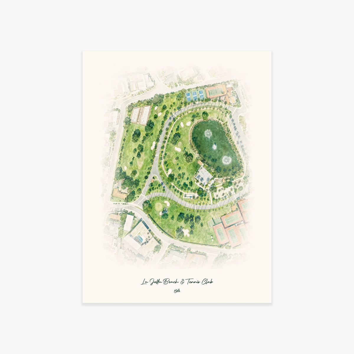 La Jolla Beach & Tennis Club printed artwork