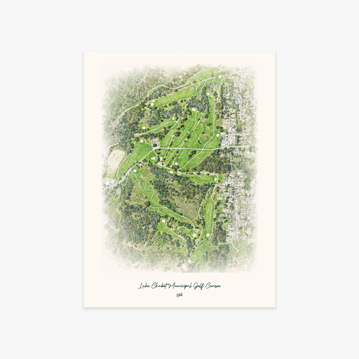 Lake Chabot Municipal Golf Course printed artwork