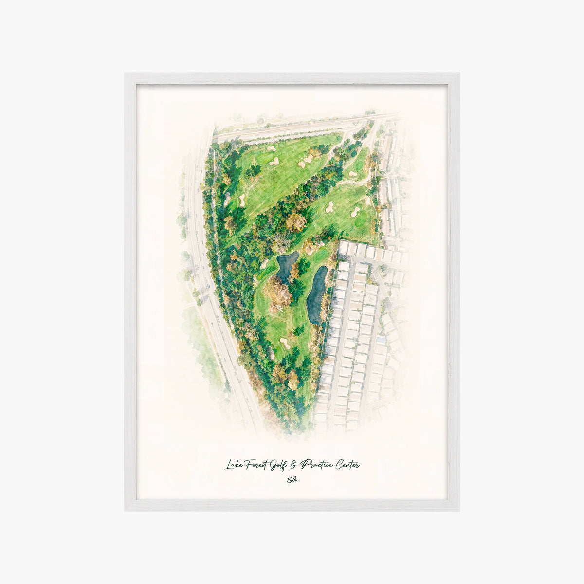 Lake Forest Golf & Practice Center white frame