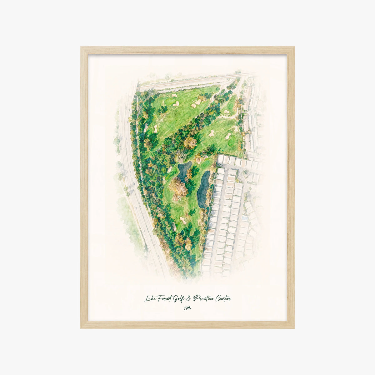 Lake Forest Golf & Practice Center wood frame