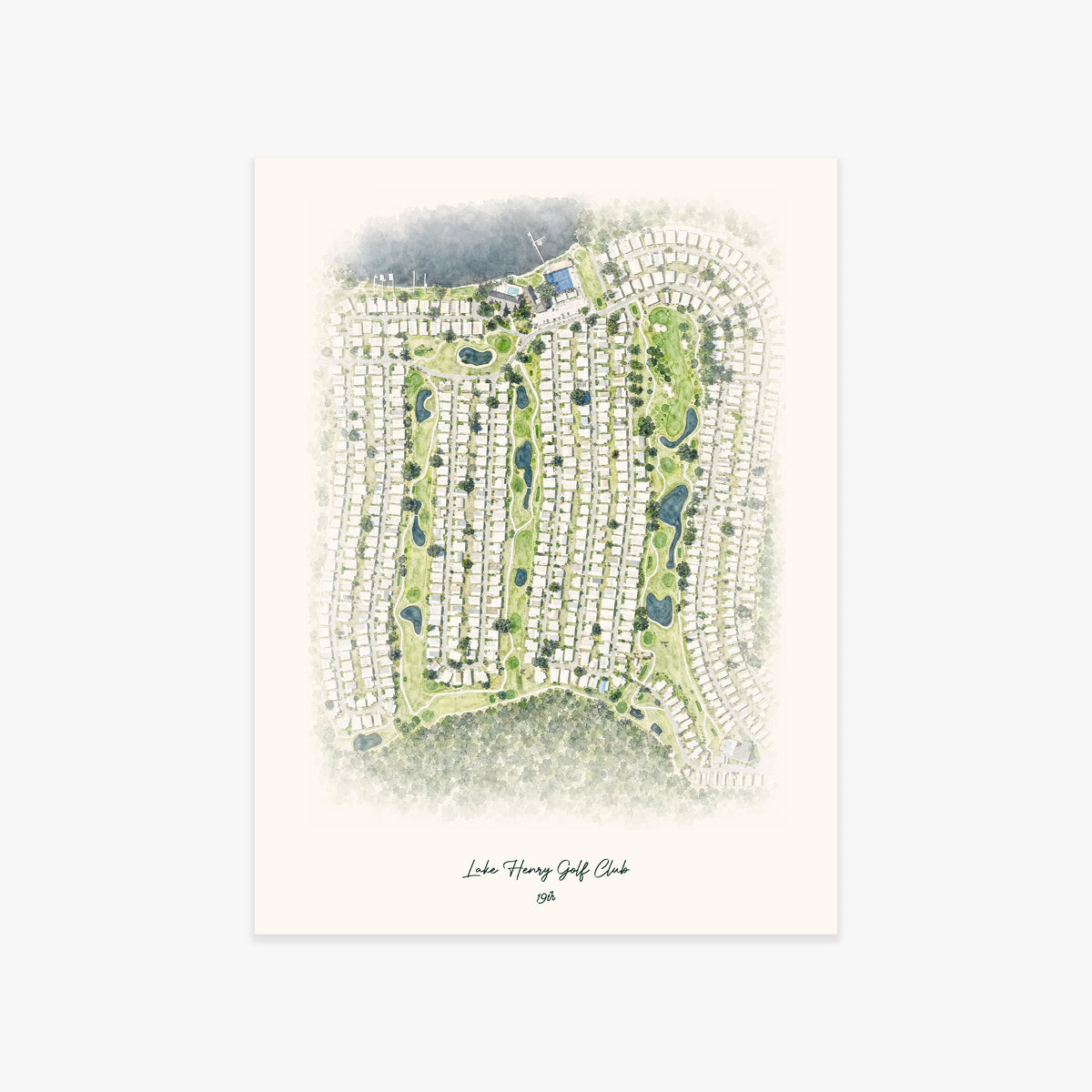 Lake Henry Golf Club printed artwork